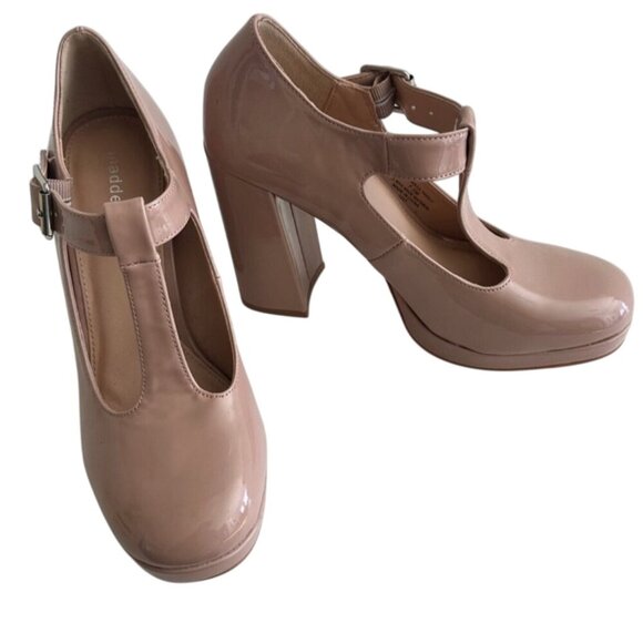 Madden Girl T-Strap Platform Pumps 7.5 - Picture 1 of 8